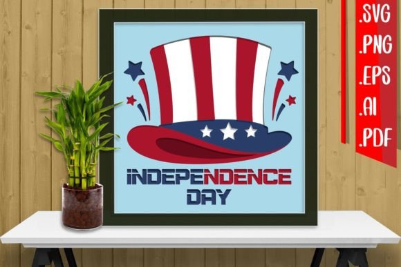 4th of July 3D SVG for Shadow Boxes & Crafts
