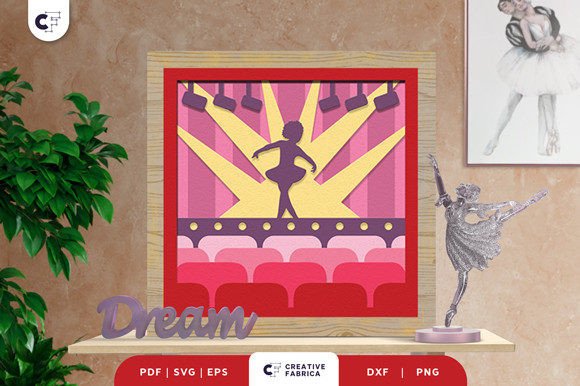 Ballerina 3D SVG for Sports & Dance Crafts