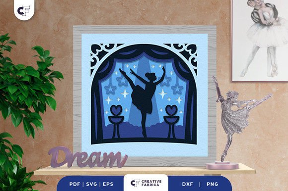 Ballerina Show 3D SVG: A Sports Design Asset