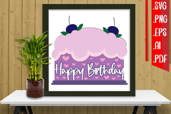 Birthday Layered Papercut 14: Premium 3D SVG for Shadow Boxes