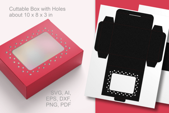 Dots Around Window Gift Box Template Review