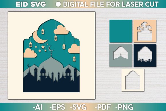 Eid 3D SVG for Shadow Boxes