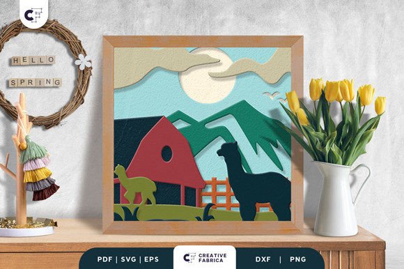 Farm 3D Layered Paper Cut: A 3D SVG for Seasons