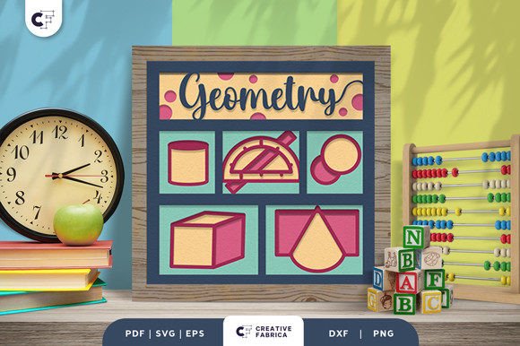 Geometry School 3D SVG for Crafters
