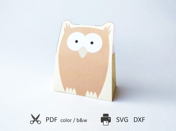 Gift Bag Owl: A 3D SVG Asset for Gift Boxes
