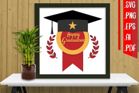 Graduation Layered Papercut 2: 3D SVG for Shadow Boxes