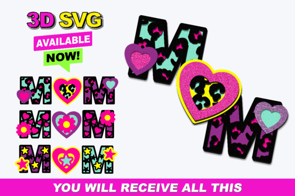 MOM Elements 3D SVG: Modern Shapes for Editorial Design
