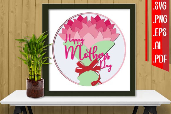 Mothers Day Layered Papercut 9: 3D SVG for Shadow Boxes