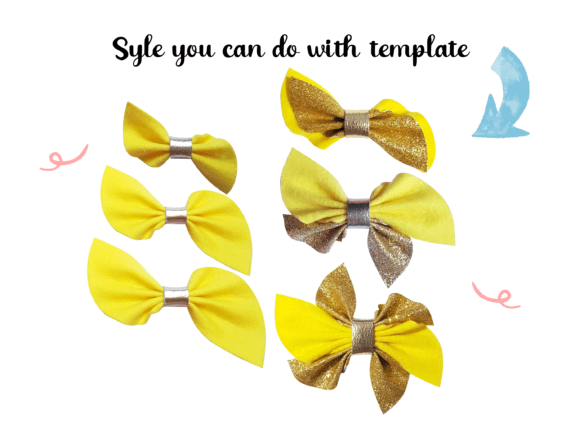 Pinch Hairbow Template: 3D SVG Shapes for Crafts