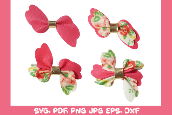Pinch Hairbow Template: 3D SVG Shapes for Pro Use