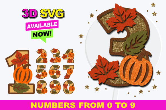 Pumpkin Numbers 3D SVG Shapes Review