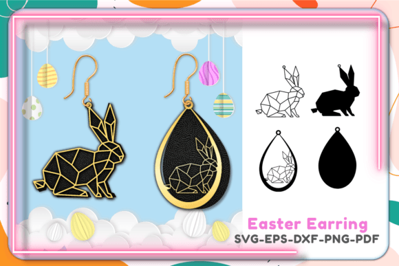 Review: 3D Layered Easter Bunny Earring Design