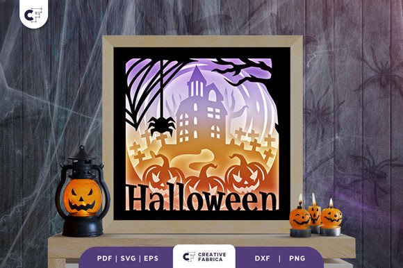 Spooky House 3D SVG for Halloween Crafts