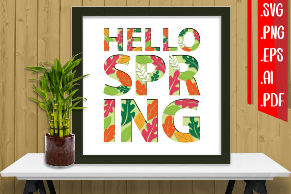 Spring Layered Papercut 4 SVG: 3D SVG for Shadow Boxes