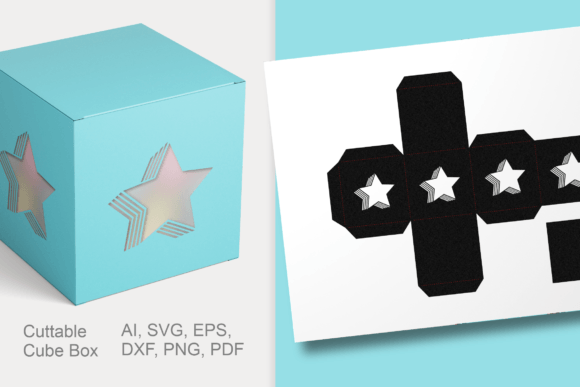 Striped Shadow Star Windows Gift Box SVG: A 3D SVG Shapes Review